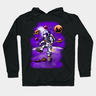 astronauts step on dirt on the moon Hoodie